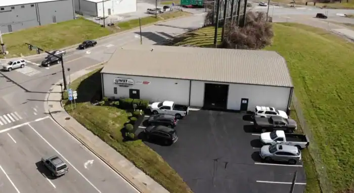 WET Knoxville branch signage on Middlebrook Pike — Washing Equipment Technologies, Kelsan division